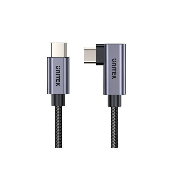 Kabel USB-C -> USB-C kątowy 2,0m PD 100W Unitek C14123BK-2M